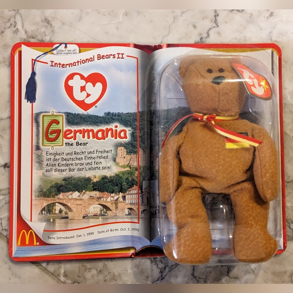 Rare Error Ty Beanie Baby McDonald’s. “Germania” From The International Bears 2